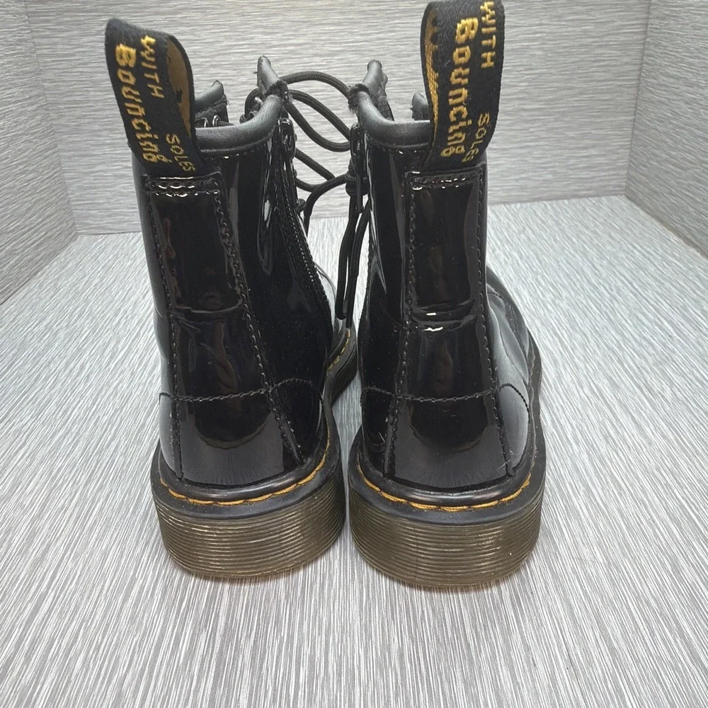 Dr Martens 1460 Youth‎ Boots Black Patent Lace Up Size 13